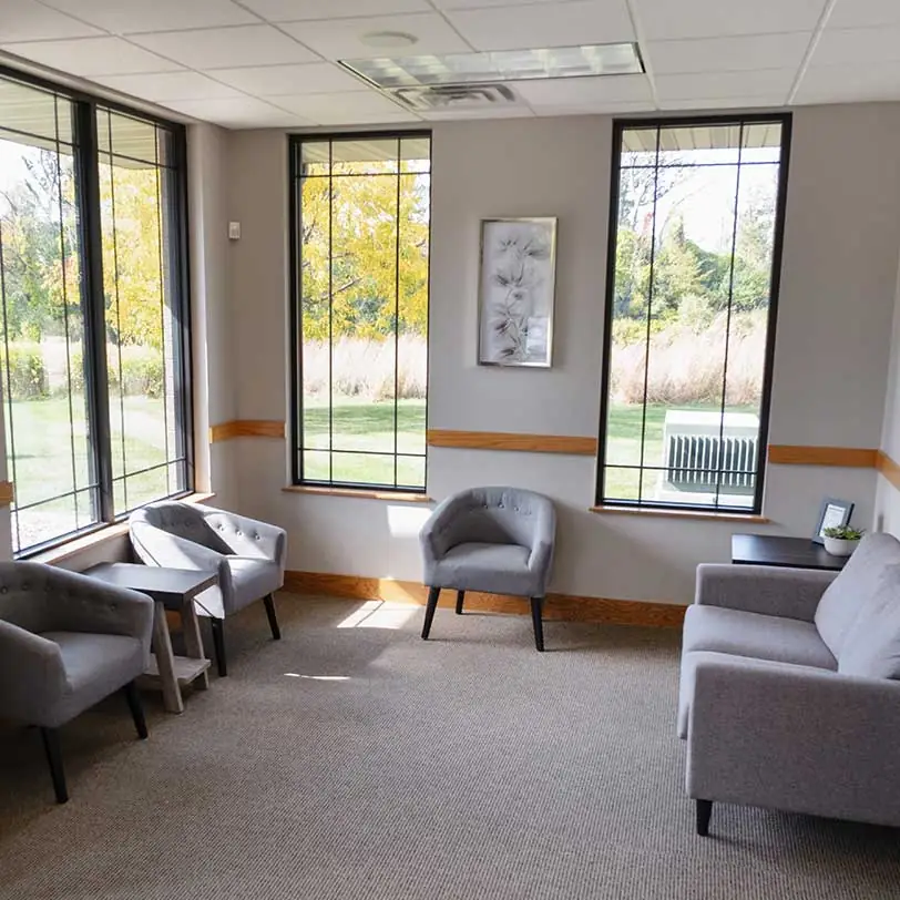 inside waiting room at Marion, IA dental office Indian Creek Dental